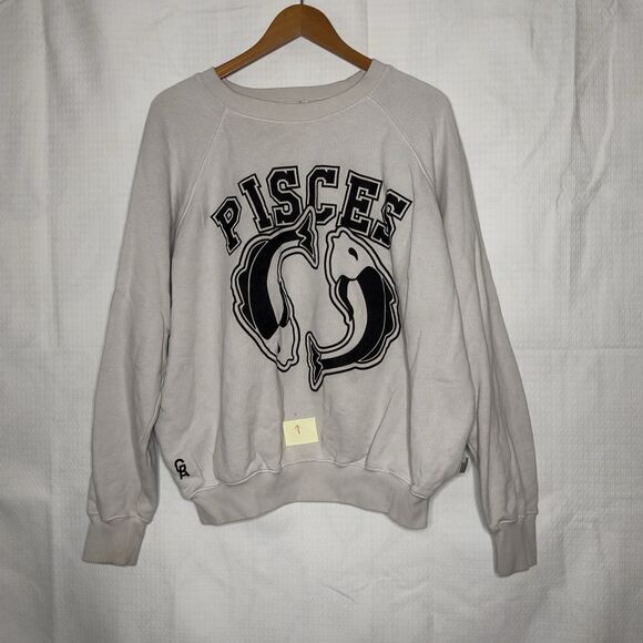 Good-American Pisces Sign Sweatshirt Womens - 29 Inch Pit To Pit- See Call Out - Picture 1 of 8